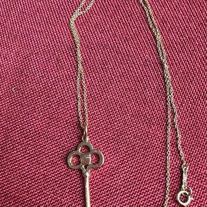 Authentic Tiffany & Co. Crown Key Necklace with diamond